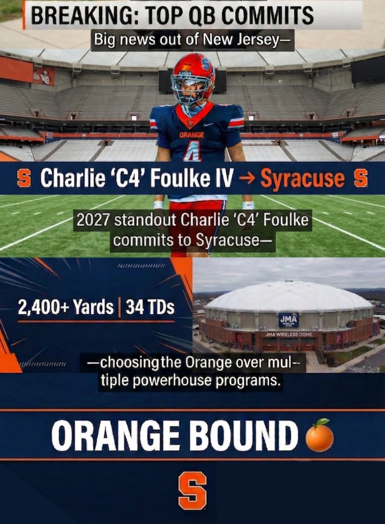 Charlie Foulke the Fourth — better known as ‘C4’ — has announced his commitment to play Division One football for the Orange
